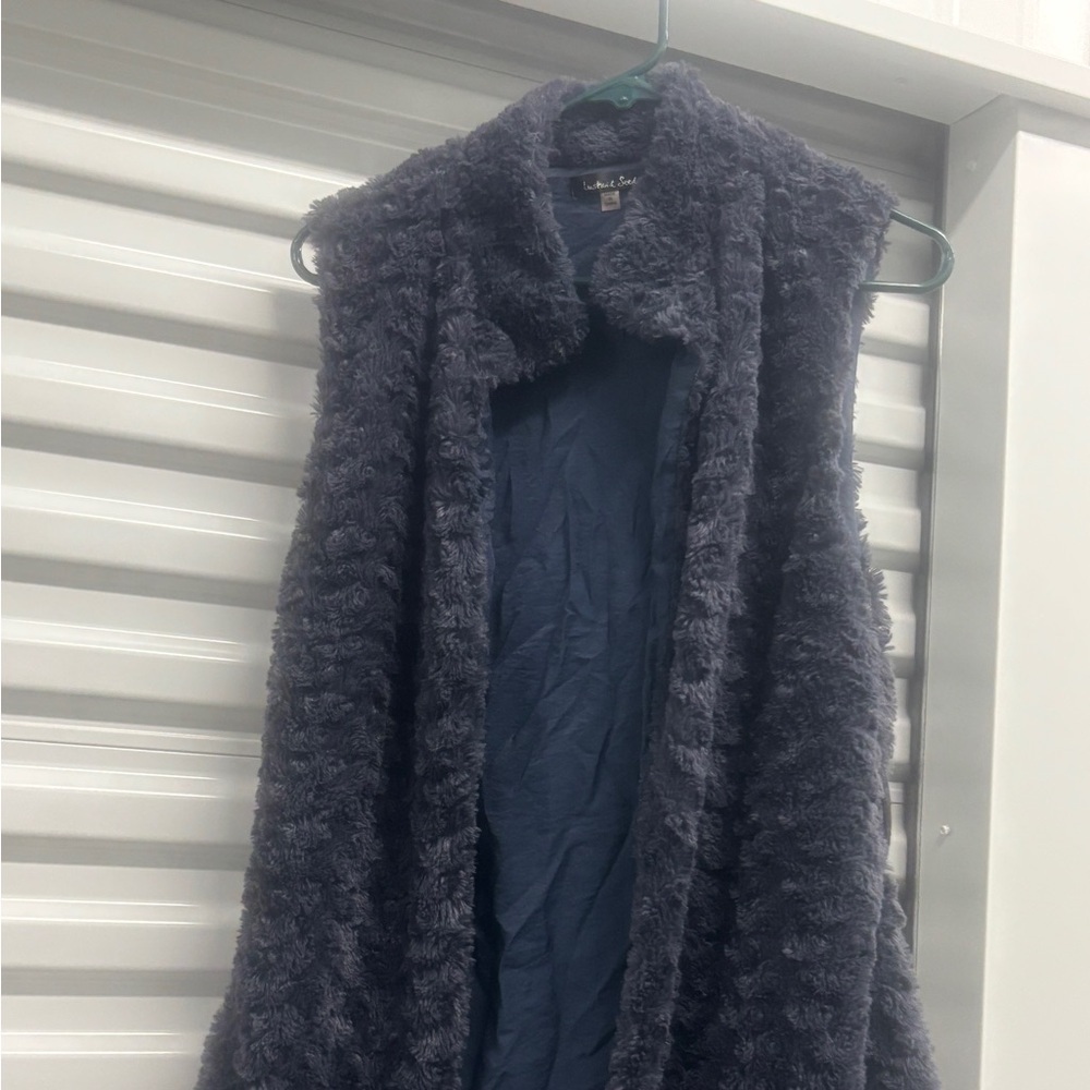Mustard Seed Gray Faux Fur Long Vest | Cozy Winter Layer